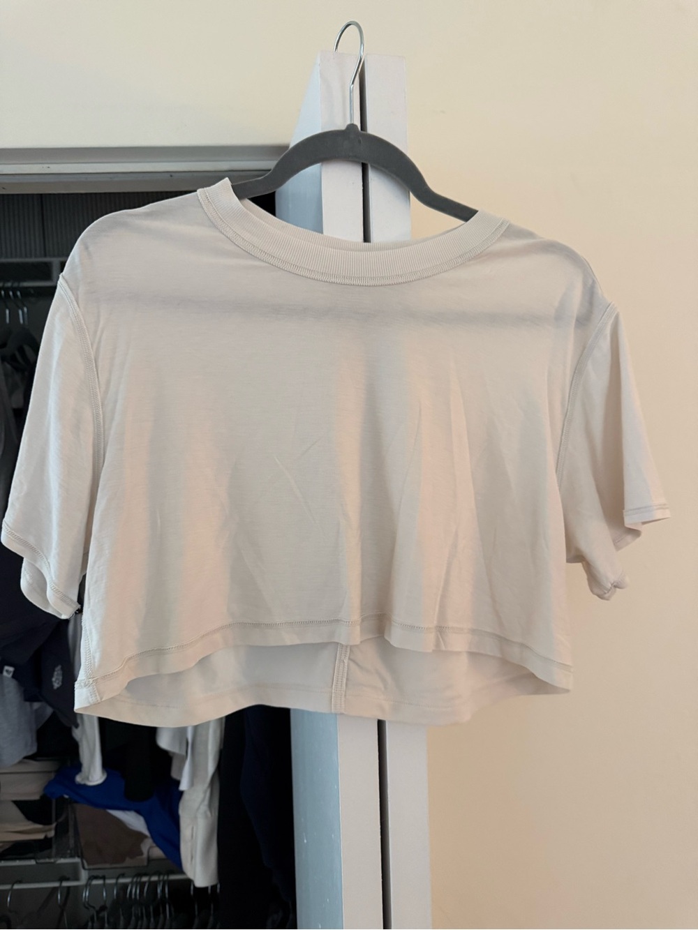 lululemon athletica Cropped Layered Tee - Cream